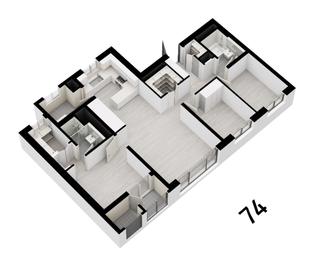 74㎡ A타입 아이소메트릭